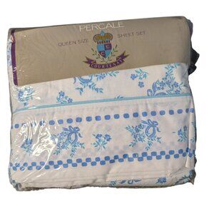 Courtney Queen 4-Piece Sheet Set Percale Cotton/Polyester Blend